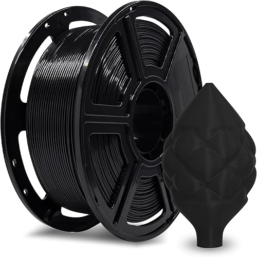 FLASHFORGE ABS Pro Filamento 1.75mm Negro, Carrete de 1kg (2.2lbs) para Impresora 3D - Precisión Dimensional +- 0.02mm, Deformación Térmica Inferior