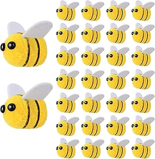 MAX COOK 30 Pcs Abejas Decorativas Peluche Abejas de Fieltro de Lana Abeja Manualidades Infantiles Arte y Manualidades Abeja Mini Abeja en Fieltro Para DIY Artesanía Tienda Ropa Decoración