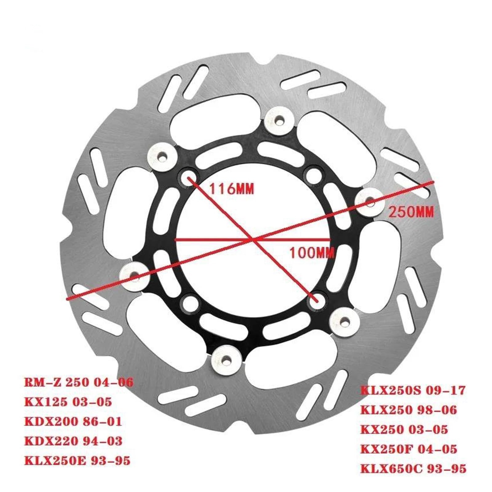 め*け様 klx250 新品ブレーキディスク　ドラスアップ新品なので目立ちます Amazon | オートバイリアディスクブレーキローター に適合する
