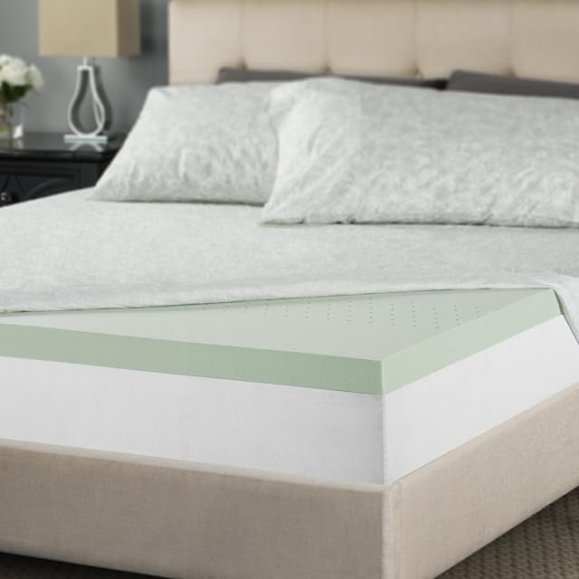 Zinus AZ-PRMF-2T 2 Mousse de mémoire de thé vert de pouce Topper, Twin