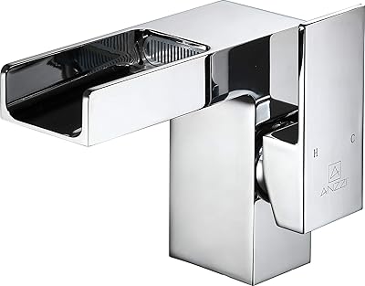 ANZZI Zhona Single Hole and Single Handle Low-Arc Bathroom Sink Faucet | cUPC Polished Chrome Deck Mounted Bathroom Faucet | Lavatory Faucet One Three Hole Installation | L-AZ039