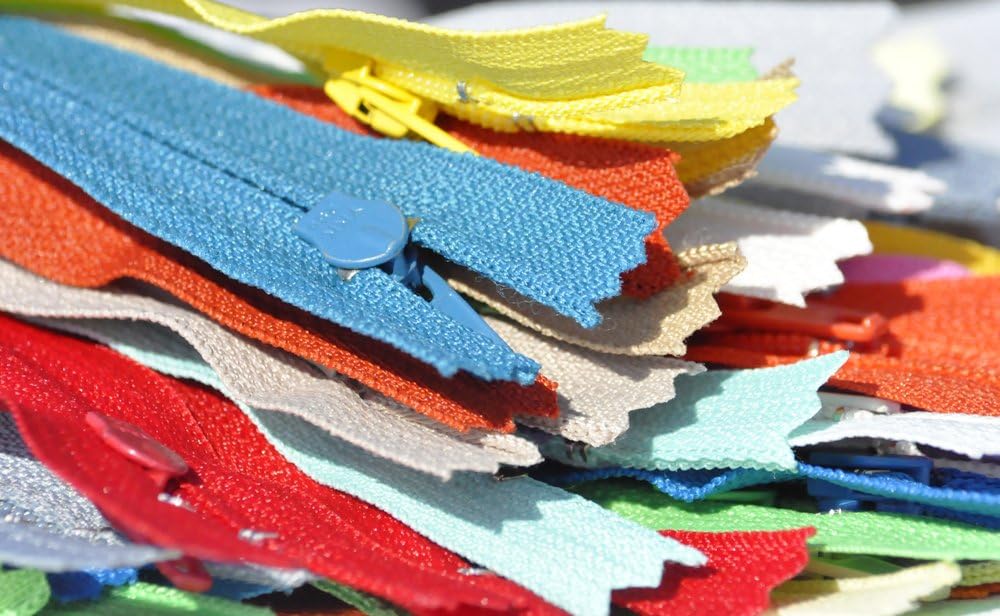 YKK~ Zipper 12 Inch Zippers Nylon Coil Assorted Colors YKK Number 3 Skirt and Dress - Closed Bottom (50 Zippers/Pack) NO Duplicate Colors