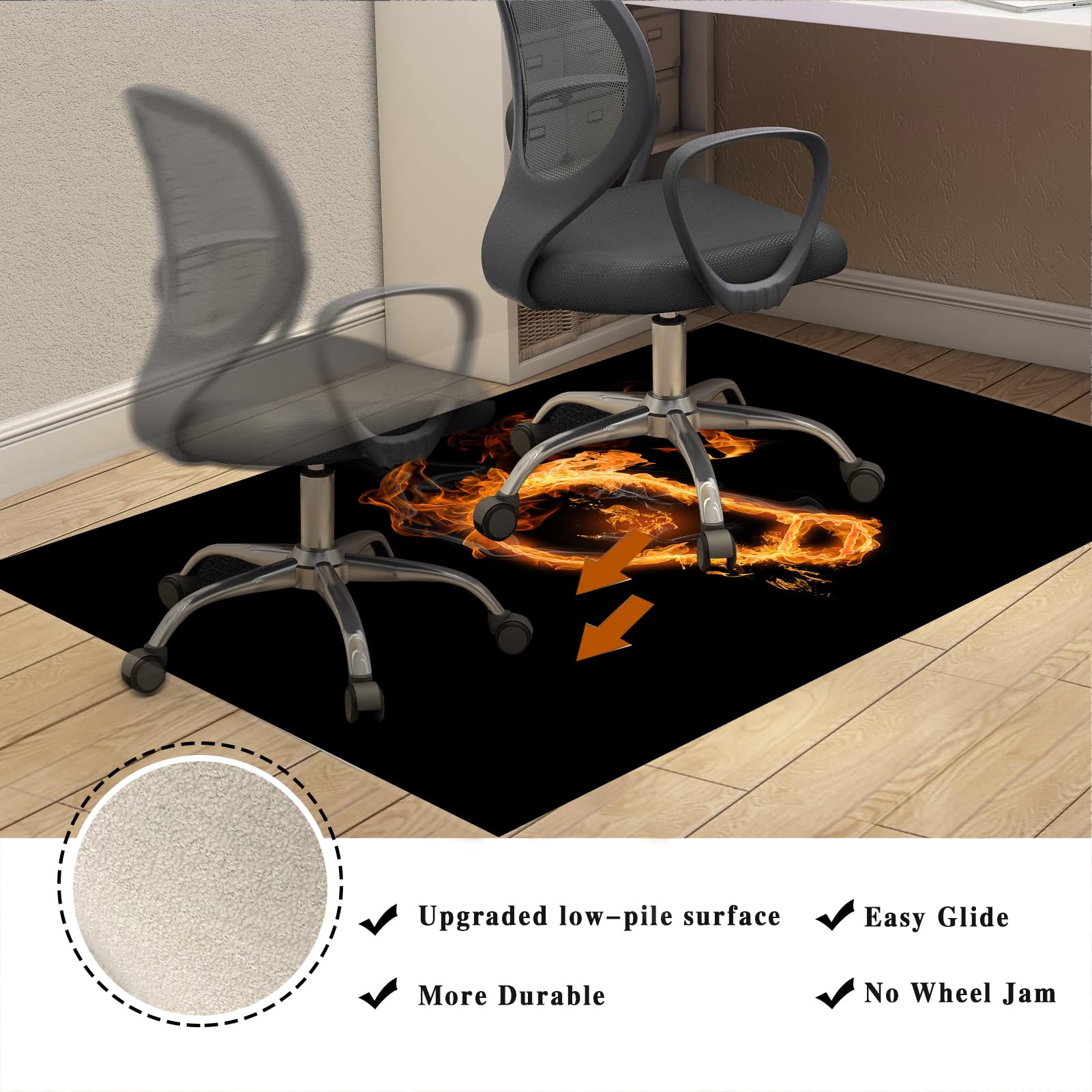 Tapis De Protection Pour Chaise De Bureau – 90x120 Cm, Antidérapant, Protège Parquet Et Sols Durs (épaisseur 4,1 Mm)
