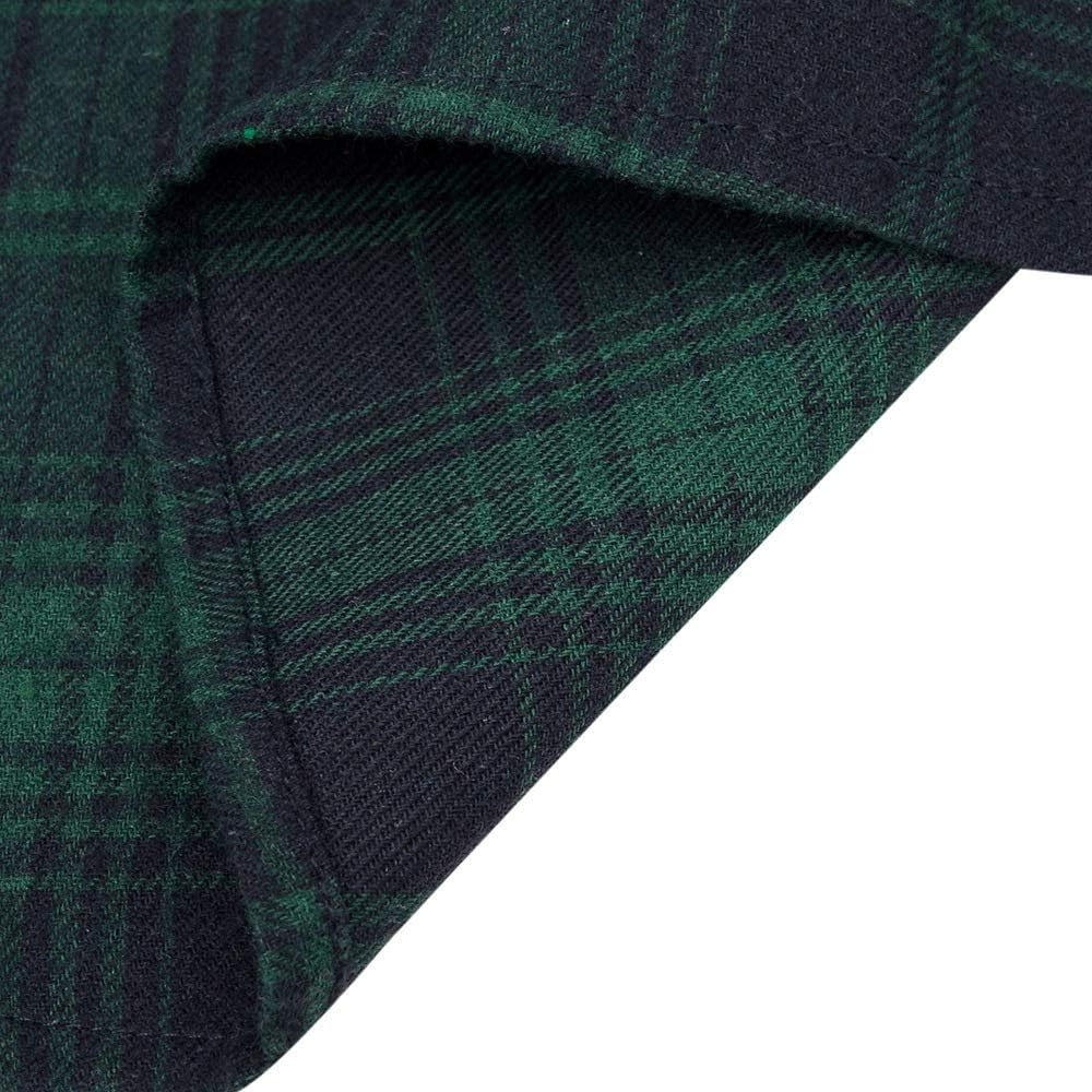 Alimens & Gentle Men's Button Down Regular Fit Long Sleeve Plaid Flannel Casual Shirts - Image 6