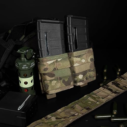 Miniatura 7 de IDOGEAR - Bolsa para rifle Molle de 0.219 in, soporte para cargador de cargador con parte superior abierta para AR Mag con inserto de liberación