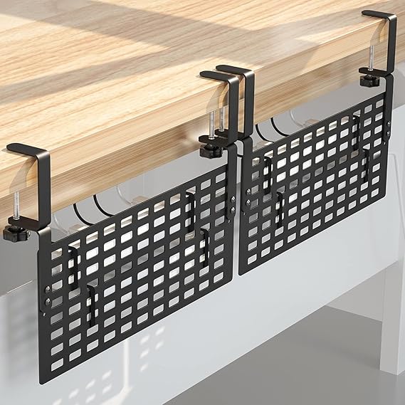 Under Desk Cable Management No Drill 2 Pack, Xpatee 16'' Desk Cable