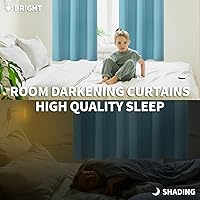 Vista 4 de BGment Cortinas opacas con aislamiento térmico y ojales, cortinas para oscurecer la habitación y la sala de estar, juego de 2 paneles