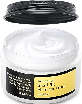 COSRX Snail Mucin 92% Face Moisturizer for Soft & Glowy Skin, 3.52 oz. | Lightweight Moisturing & Soothing Cream for All Skin Types, Korean Skin Care, Korean Moisturizer Face Cream