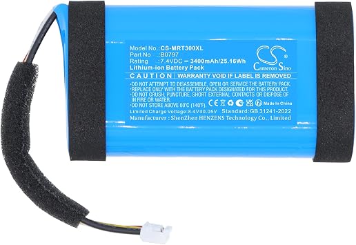 Battery for Marshall Emberton 3,Emberton III PN: B0797 3400mAh