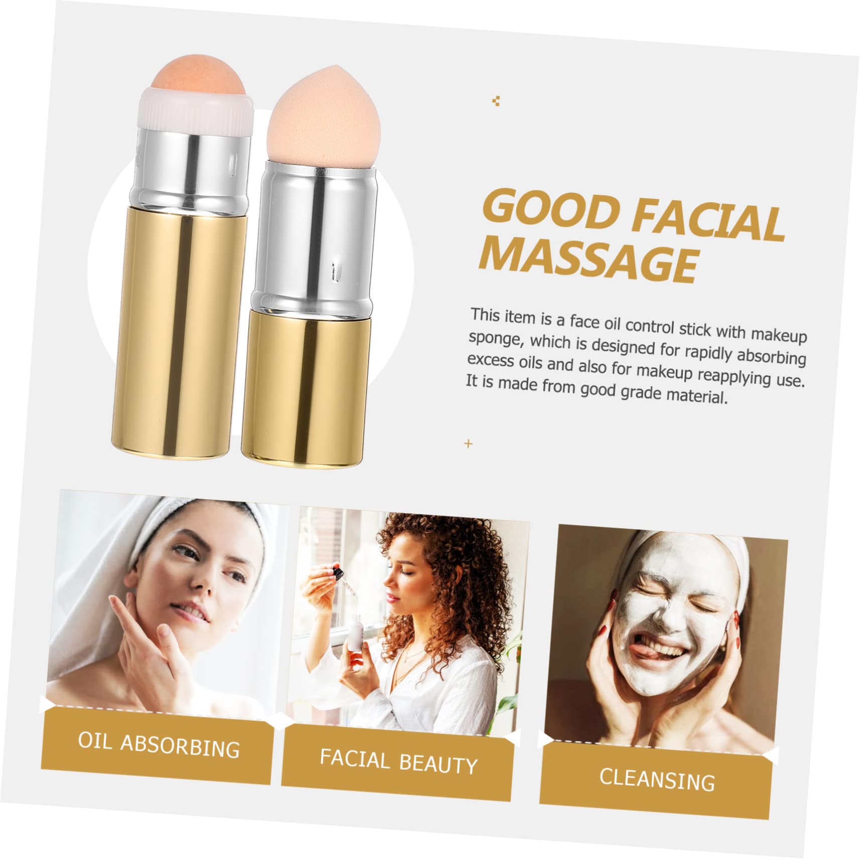 Baluue 4piezas Rodillo Facial De Volcán Absorbente De Masajeador Facial Reutilizable Herramienta De Multifuncional Para Control De Brillo Casa y