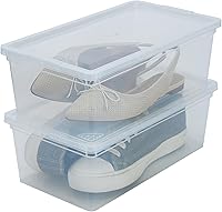 Vista 5 de Simplify Contenedores de almacenamiento con tapas. Dimensiones: 13.23 x 7.5 x 4.5 pulgadas Paquete de 6 Apilables Contenedores encajables