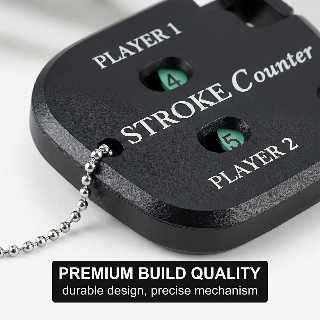 Contatore Golf 2 Pezzi Nero con Moschettone, Segnapunti Manuale Clicker Preciso per Colpi & Punti | Accessorio Affidabile per un Punteggio Esatto