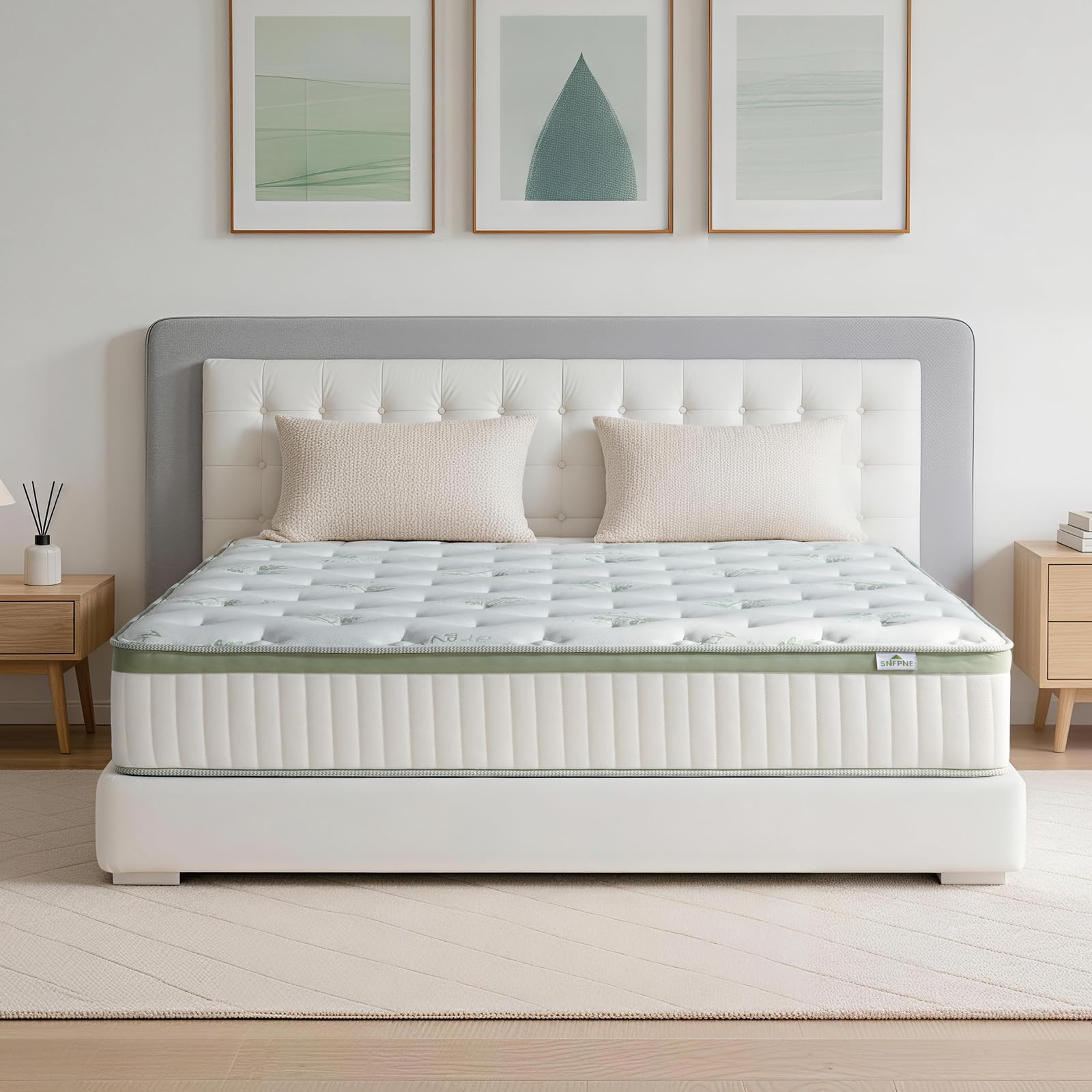 Photo 1 of Full Size Mattress 10 Inch, Medium Firm Memory Foam Hybrid Mattress with Individual Pocket Spring - Pressure Relief, Motion Isolation, Cool Sleep, 54" x 75"