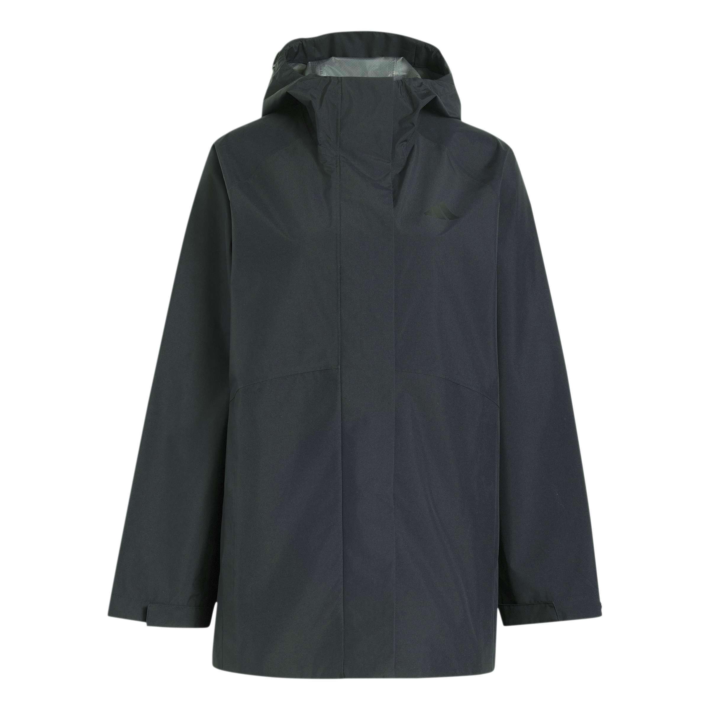 adidas Women's Essentials Rain Parka Coat, Khaki Six, L