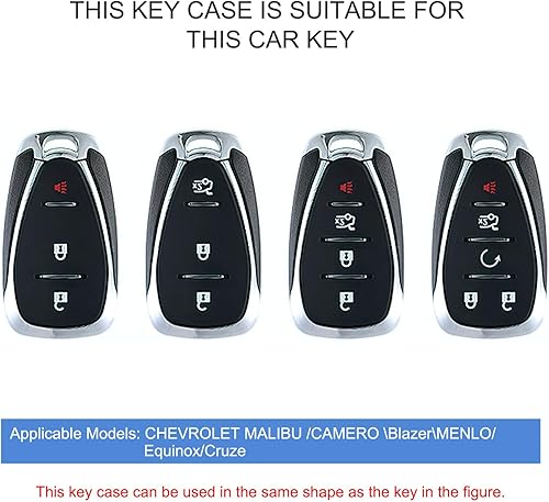 Miniatura 2 de ELOHEI para Chevy funda de llavero cubierta de TPU protector titular para Chevrolet 2020, 2019, 2018, 2017, 2016 Chevy Malibu Camaro Cruze Traverse