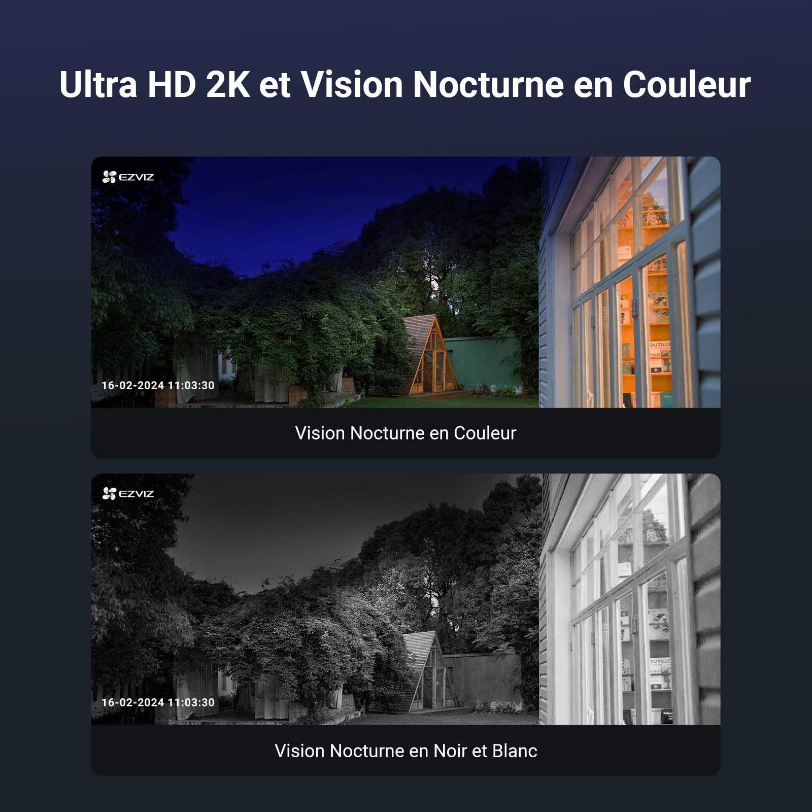 EZVIZ CB8 KIT 2K Caméra Surveillance WiFi Extérieure sans Fil, Solaire, Batterie 10400mAh, Suivi Intelligent, Détection de Personne, Vision Nocturne Couleur, Audio Bidirectionnel, Sirère, Type C