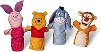 Melissa & Doug Disney Winnie the Pooh Hand Puppets Set - Soft Pooh, Piglet, Tigger, Eeyore Puppets for Kids Imaginative Play Ages 2+