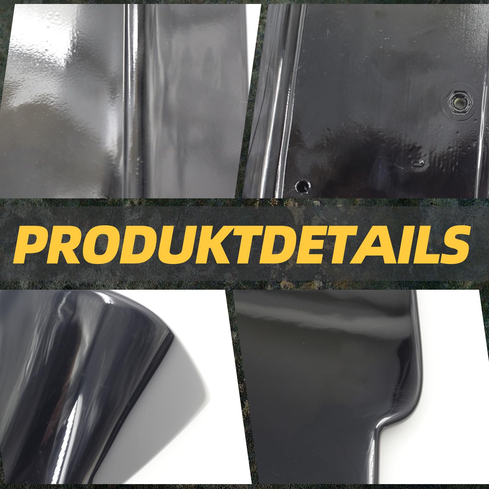 Dachspoiler Heckspoiler für VW Transporter T5 T5.1 T6 T6.1 hintere Doppel-Hecktüren in Glanzschwarz