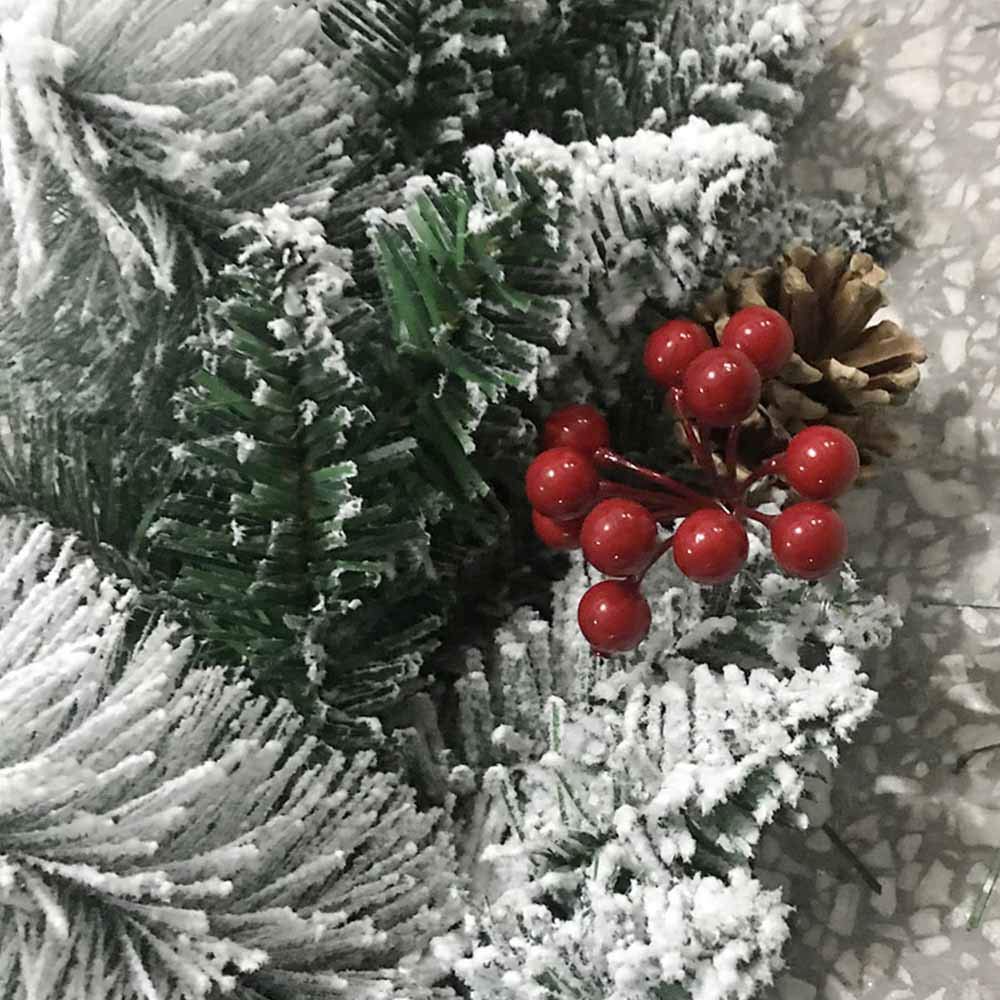 Surwin Ghirlanda di Natale Decorazioni Illuminato con Luci A LED, Argento Artificiale Rattan Natalizio a Batteria con 8 modalità Luminose per Feste di Festive Christmas (Rattan +Bianco Caldo,2.7m)