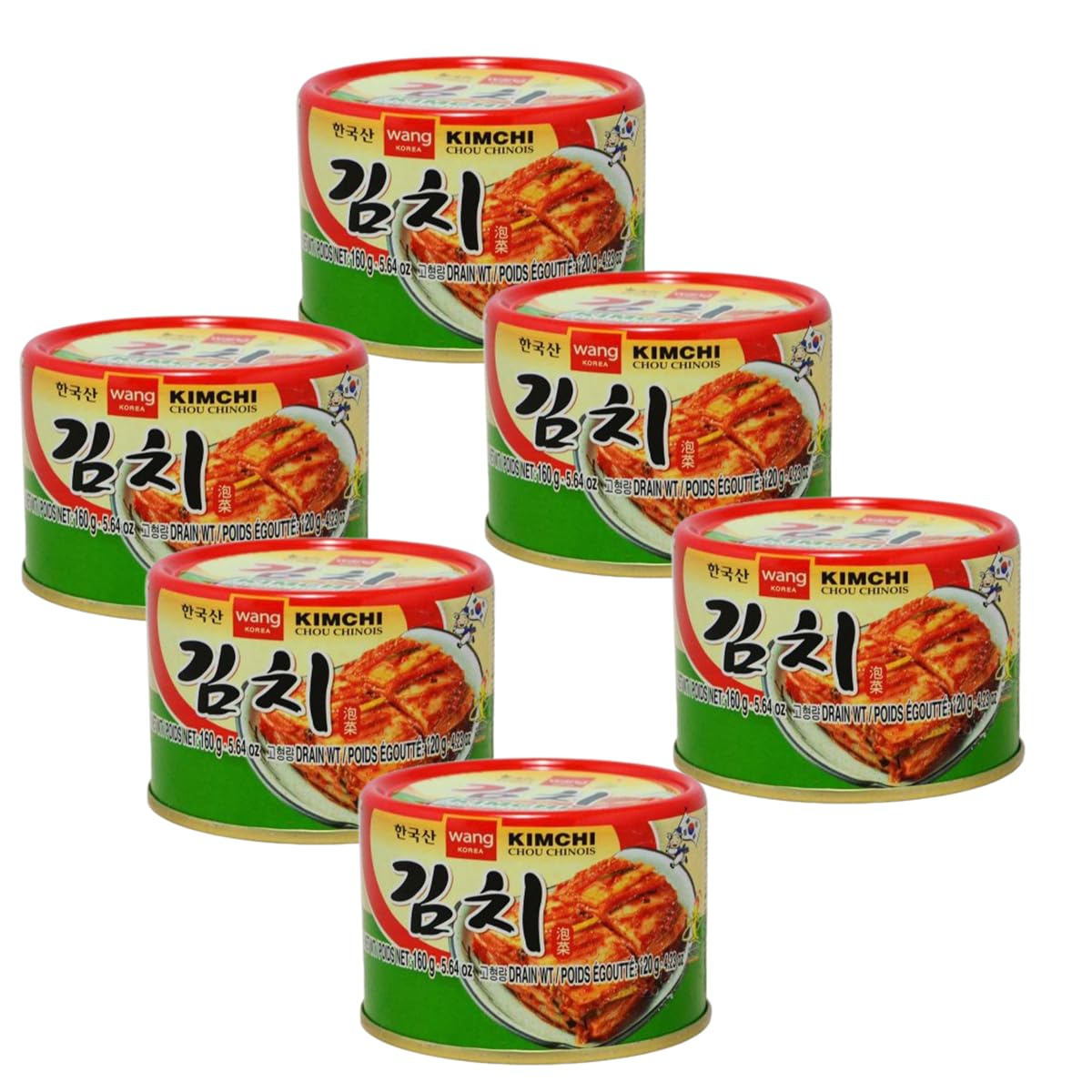 YIJIA | Kimchi Coreano Lata - Una Delicia Fermentada Vegana y sin Gluten (6 Unidad)