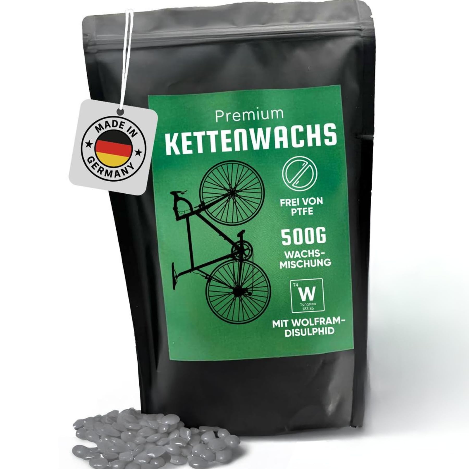 24SENDIT Fahrrad Kettenwachs - 500g Premium Chainwax aus Deutschland – für Rennrad, Gravel, MTB und E-Bike - einfache Anwendung, PFTE-frei