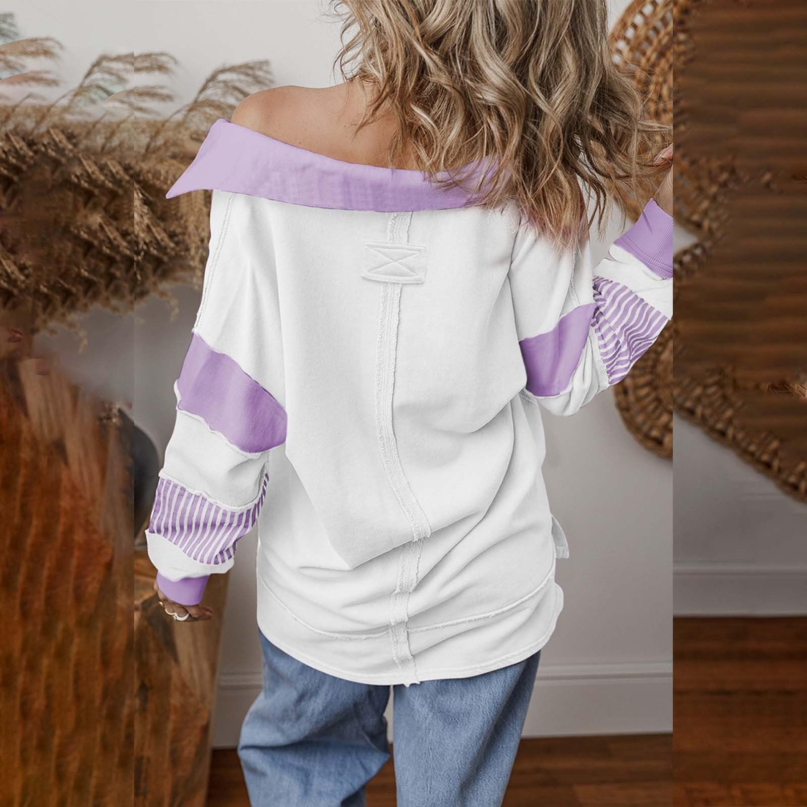 Sudaderas Mujer Tallas Grandes Sudadera con Capucha De Manga Larga Informal Holgada Contraste Y Cuello En V para Deportivas Ropa Sin Invierno Running Oversize Halloween Navidad Chica