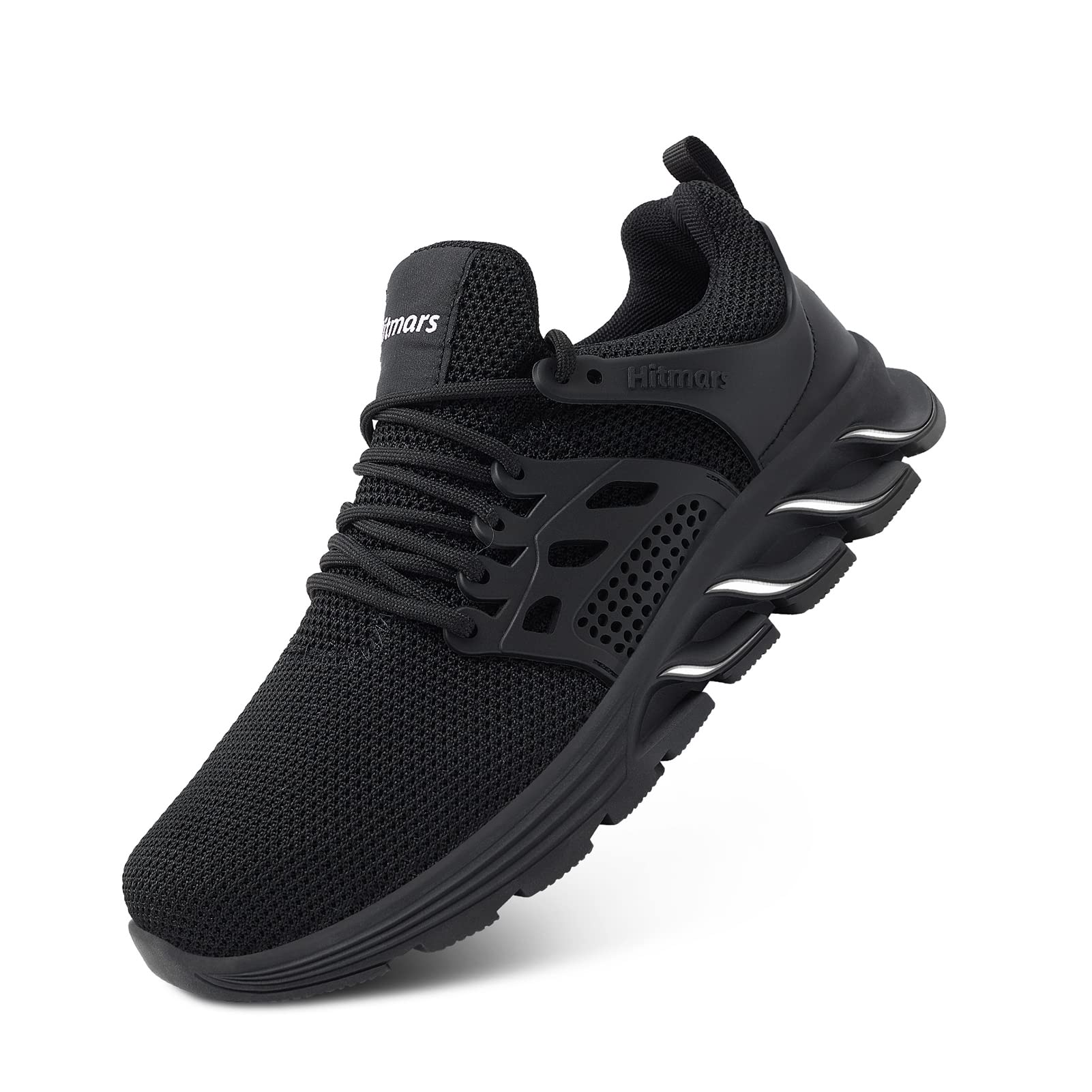 Hitmars Zapatos de Seguridad Hombre Zapatillas de Seguridad Mujer Zapatillas de Trabajo Punta de Acero Safety Shoes Calzado de Seguridad Ligero Negro EU 46