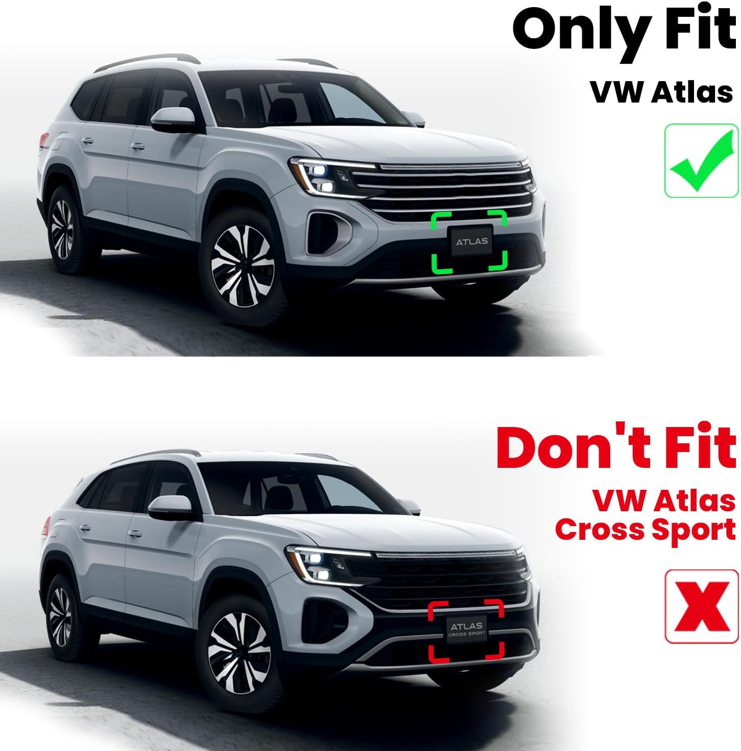 LASFIT Floor Mats for Volkswagen VW Atlas 2020-2026 7 Seats(Bench Seating), All Weather TPE Custom Fit 3 Rows Floor Liners and Backrest & Trunk Mats for VW Atlas Accessories Full Set Car Mats, Black - Image 2