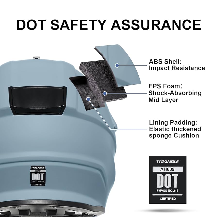 Amazon.com: TRIANGLE Dual Sport Motorcycle Helmet Dirt Bike