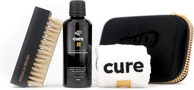 Crep Protect CURE Kit - Premium Sneaker Cleaning Kit, with Brush, Solution (100ml), Microfibre Cloth and Reusable Pouch