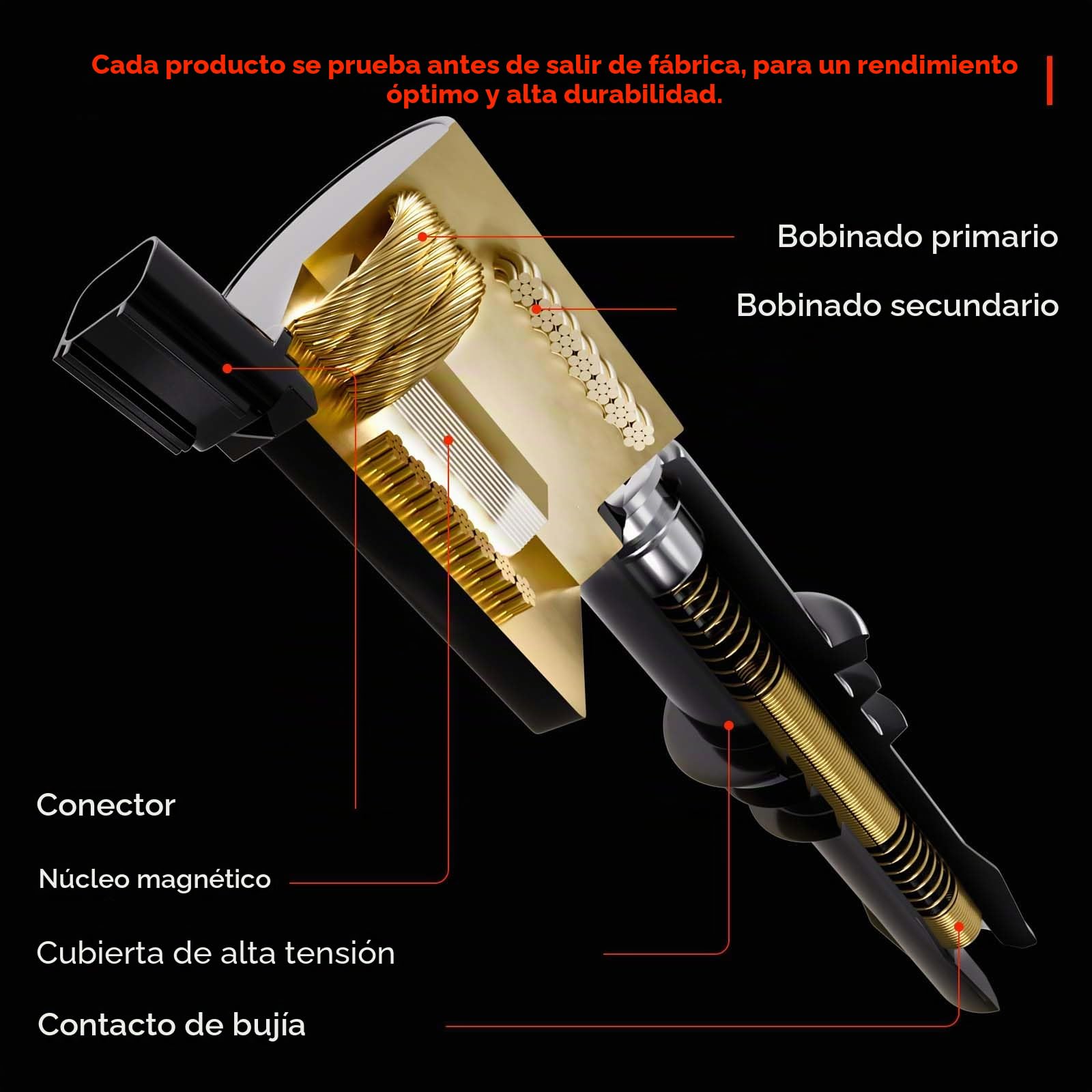 Frankberg 4 bobinas de encendido módulo de encendido 12137594937 | Compatible con: Fantasma, Serie 3 Convertible E46, Serie 3 Coupé E46, C5 Descanso TD_, 308 CC, Serie 5 Touring E39