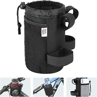 Kemimoto Fahrrad Flaschenhalter, Getränkehalter Fahrrad, Wasserflaschenhalter, Getränkehalter für Kinderwagen, Trinkflaschenhalter Fahrrad mit Netztaschen für MTB, Folding, 2 Stück