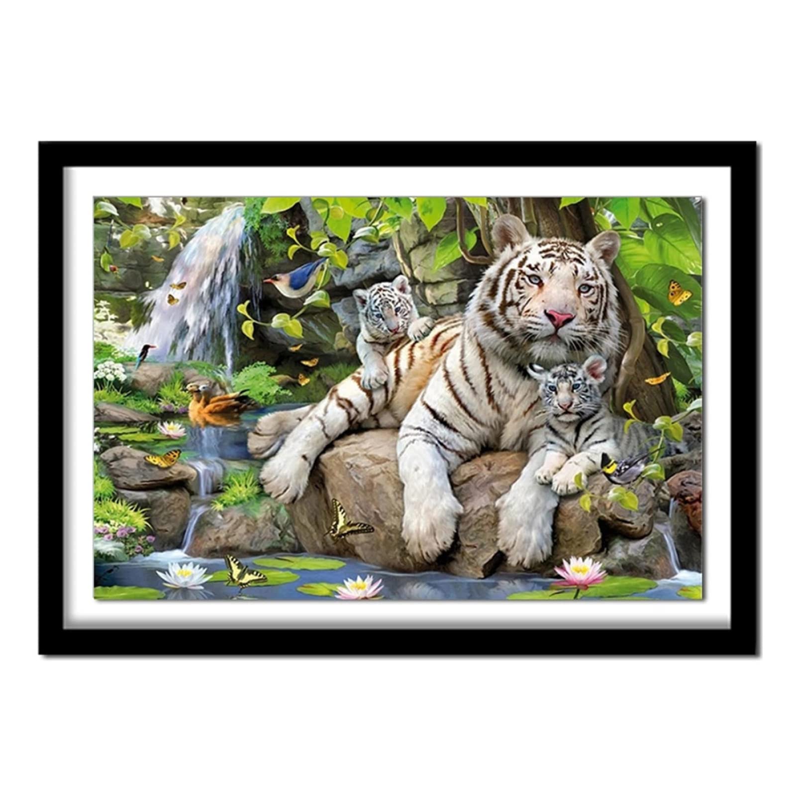Diamond Painting 5D Tigre 50x110cm (Disegno 44x104) - Kit Completo Con Tela, Perline E Strumenti Per Adulti E Ragazzi - 6