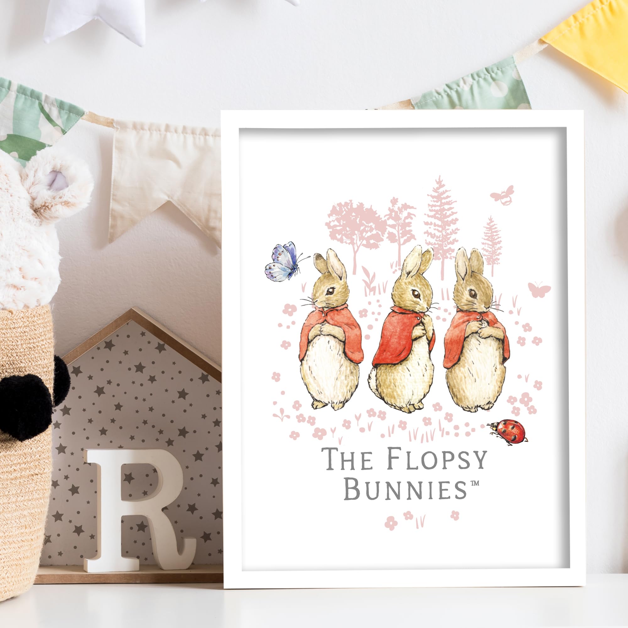 Peter Rabbit Print - The Flopsy Bunnies Nature Nursery Wall Art (A3-29.7cm x 42cm)