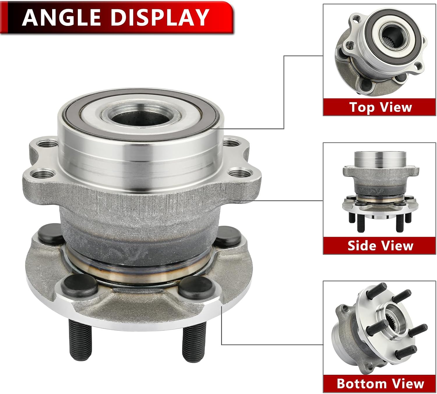 512518 (Pair) Rear Wheel Bearing and Hub Assembly Fit for Subaru Crosstrek 2016-2018, For Crosstrek 2019-2020, For Impreza 2012-2021, For Forester 2014-2018, For XV Crosstrek 2013-2015 5 Lug
