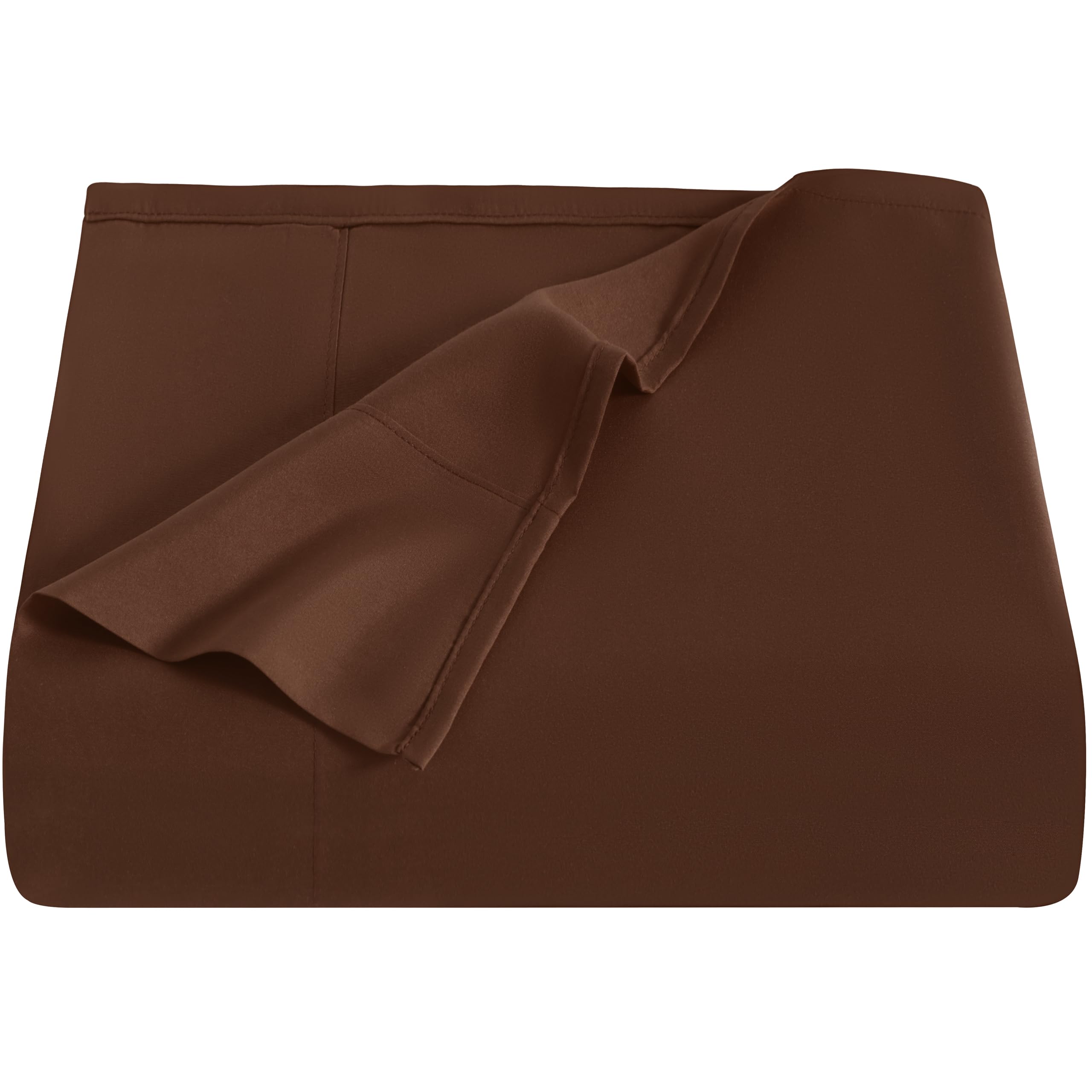 NTBAY Queen Microfiber Flat Sheet, 90 x 102, Brown