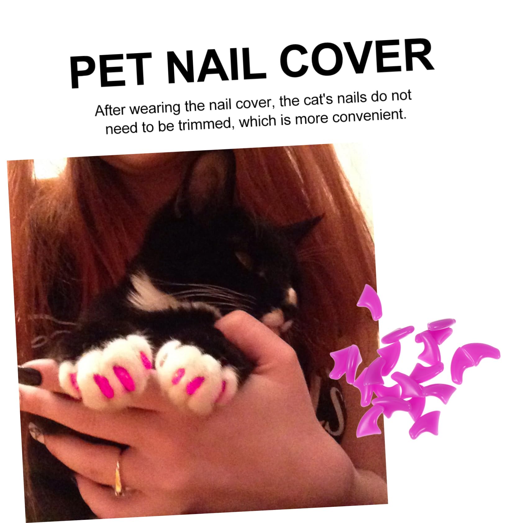 FRCOLOR 480 Pièces Ensemble D'ongles pour Animaux De Compagnie Chapeau De Griffe pour Animaux De Compagnie Casquettes pour Chats Assorti Gel De Silice Fournitures pour Animaux