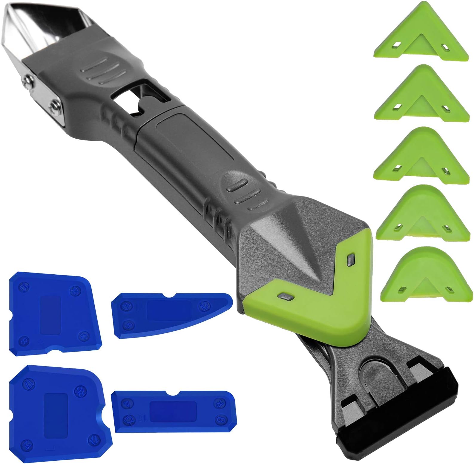 4 Pieces Caulking Tool Set, Sealant Tool, Silicone Grout Remover Scraper Spreader Spatula Scraper Cement Caulk Remover Tool for Bathroom Kitchen Home Sealing Projects