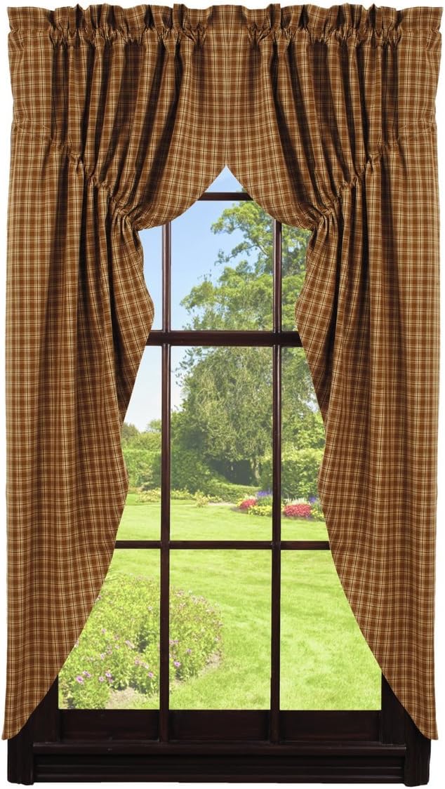 Olivia's Heartland Cambridge Mustard Prairie Curtain Set