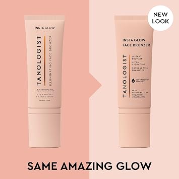 Tanologist Insta Glow Face Bronzer, Illuminating Cream Bronzer for Instant Radiant Glow, Lightweight, Blendable Formula for All Skin Tones, Vegan, 2.02 fl oz/60 ml Tube