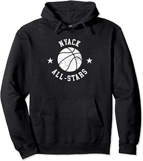 Nyack Vintage All-Stars Retro 80s Basketball Pullover Hoodie