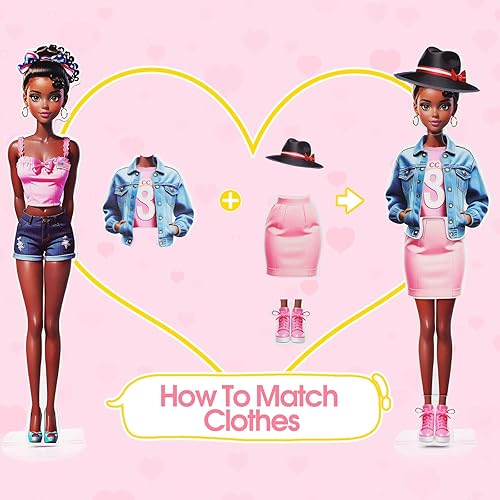 Miniatura 11 de Muñecas de vestir magnéticas, muñecas de papel de princesa magnéticas, muñecas de vestir magnéticas para niñas de 4 a 10 años de edad, juego de Lea