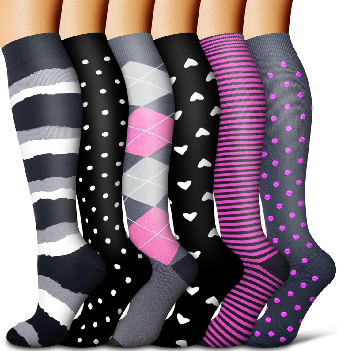 Copper Compression Socks - Compression Socks Women and Men - Best for Circulation, Medical, Running, Athletic, Nurse, Travel