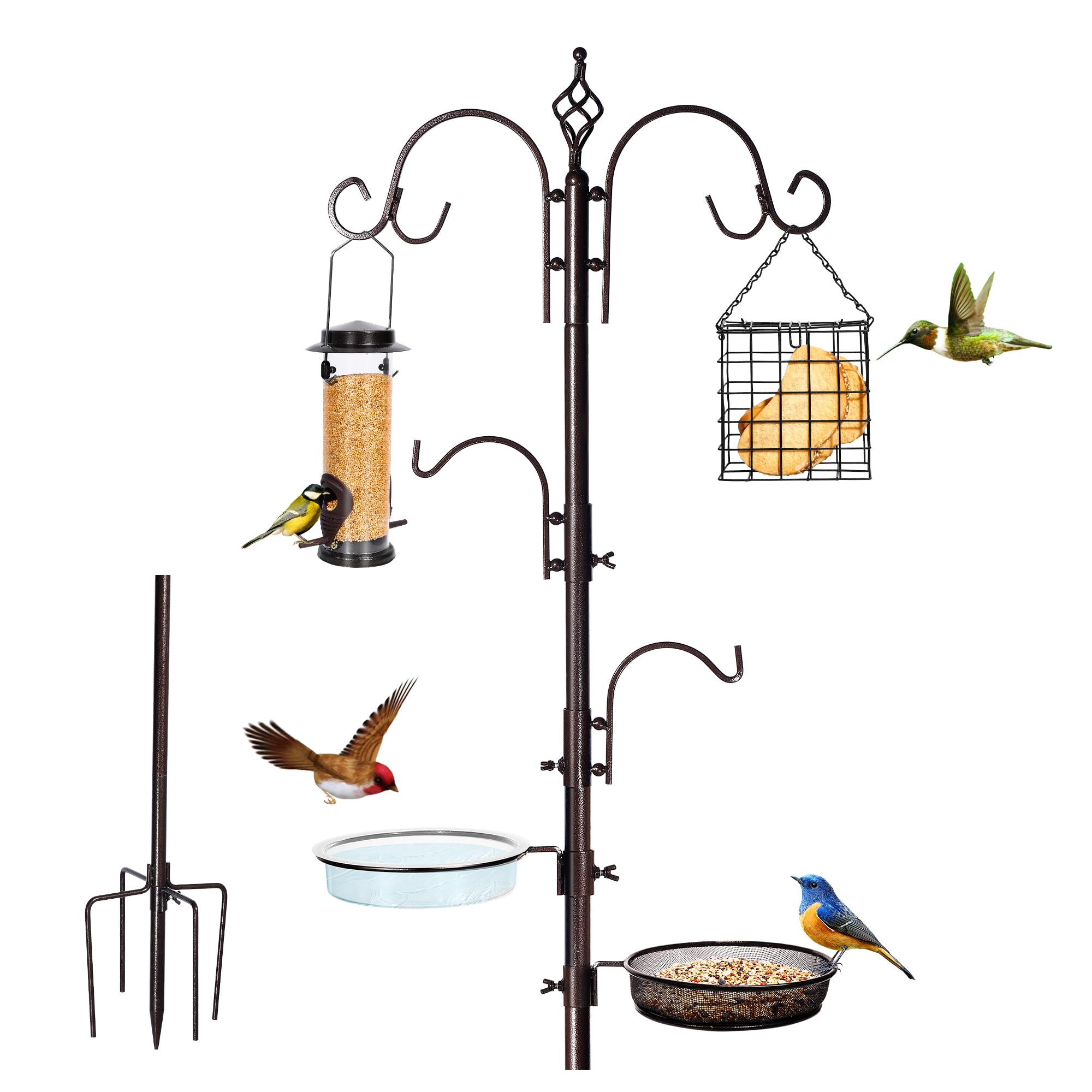 YINGYM Bird Feeding Station Kit, 87 Inch Bird Feeder Pole for Outside โ image 1