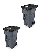Vista 17 de Rubbermaid Productos Comerciales BRUTE Rollout Bote/Basurero de Plástico para Basura con Ruedas de 65 Galones