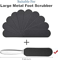 Vista 2 de EagleKing Recambios de lima de pie de acero inoxidable, 40 almohadillas de repuesto, almohadilla de raspador de pies con pegamento extraíble