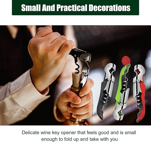 Miniatura 5 de cssopenss 6 piezas de abridor de vino para camarero profesional, sacacorchos, abridor de botellas de acero inoxidable, cortador de papel de aluminio