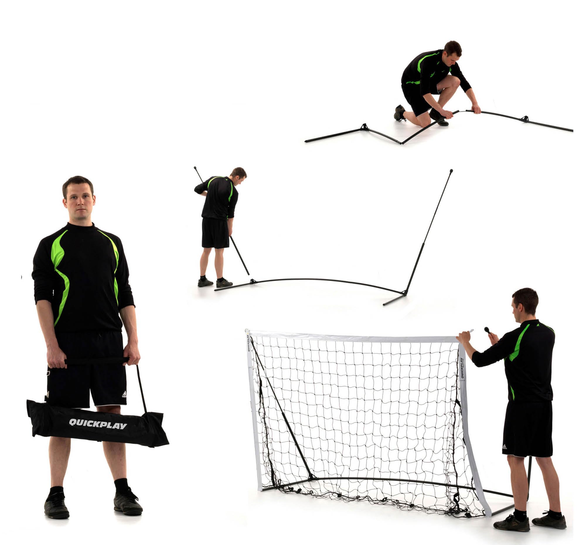 QUICKPLAY Tekkers Soccer Rebounder Net | Base ponderata ultra portatile e integrata per allenarsi su qualsiasi superficie…