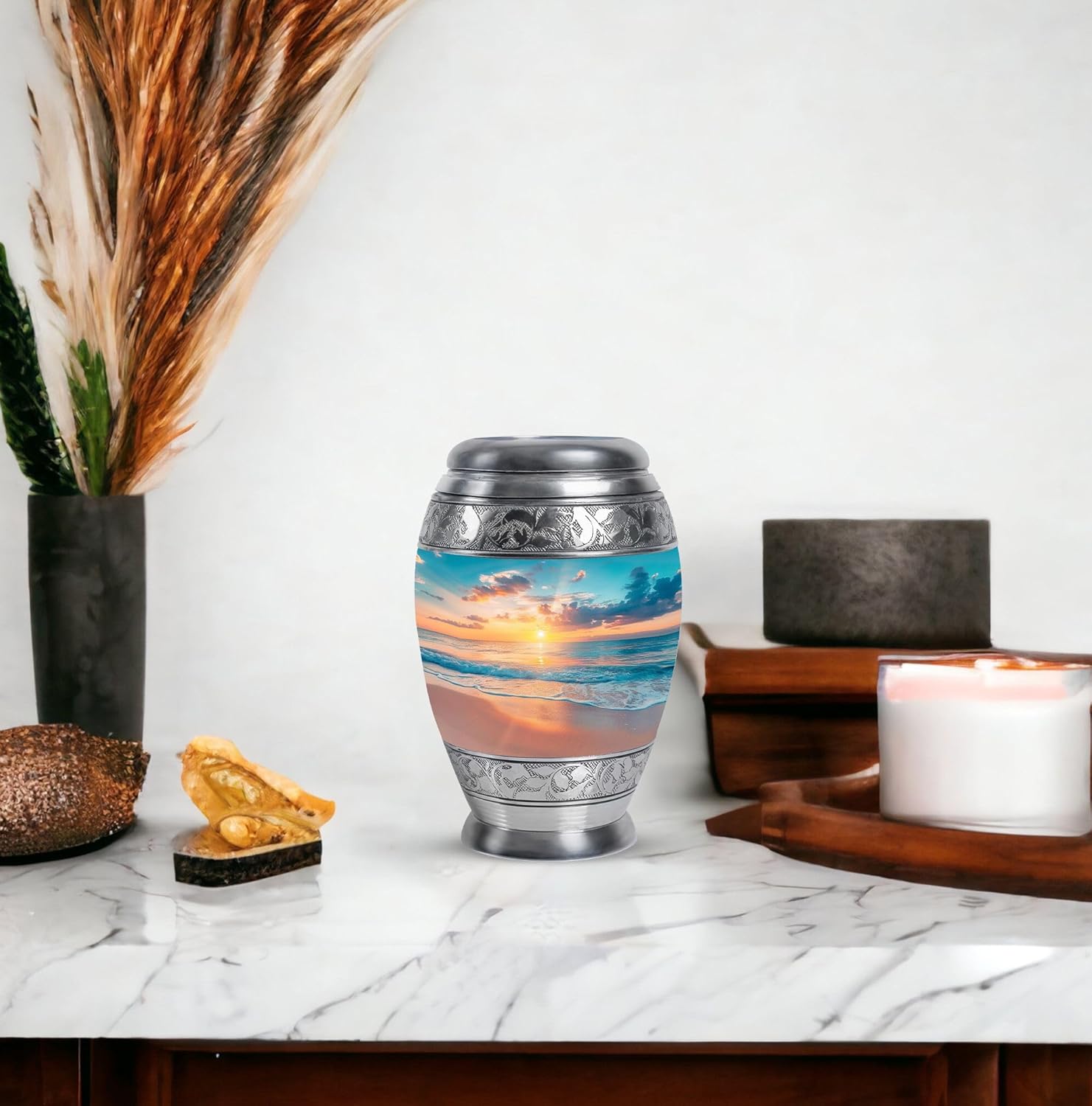 Beach Urn - Mini Urns for Human Ashes - Companion Urn - Cremation Urns for Adult Ashes Men - (3 inch Pack of 1)