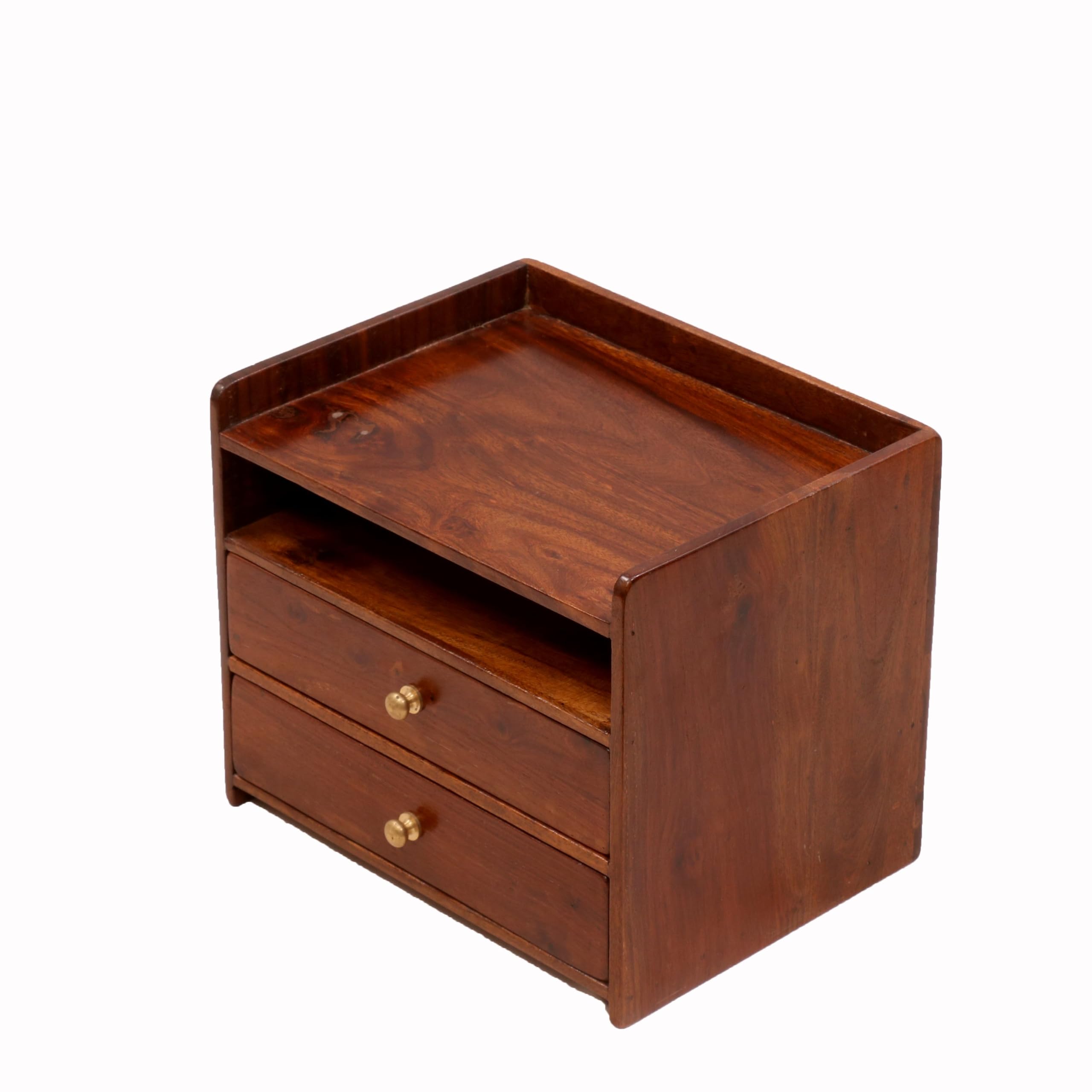 Organizer da scrivania in legno, portapenne e portapenne con cassetto, organizer multiuso, supporto mobile e supporto per telecomando, per scrivania, scrivania, tavolo, scatola